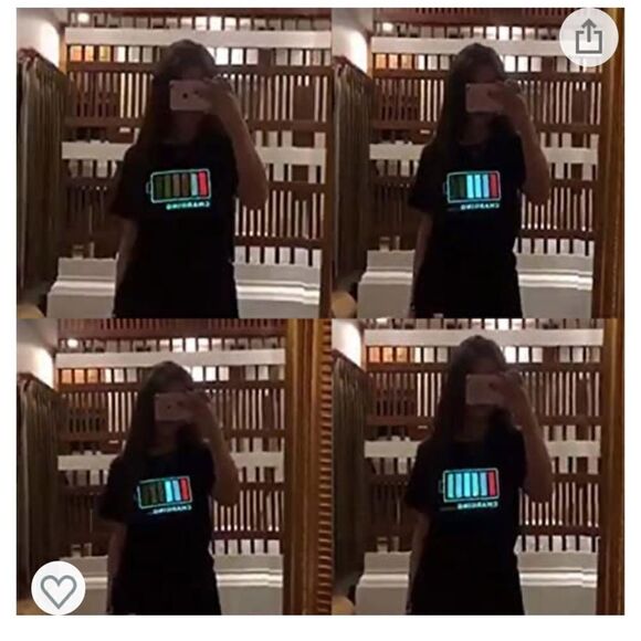 NEW UNISEX Sound Activated LED T-Shirt Light Up Flashing T-Shirt CROSS L… - Picture 5 of 11